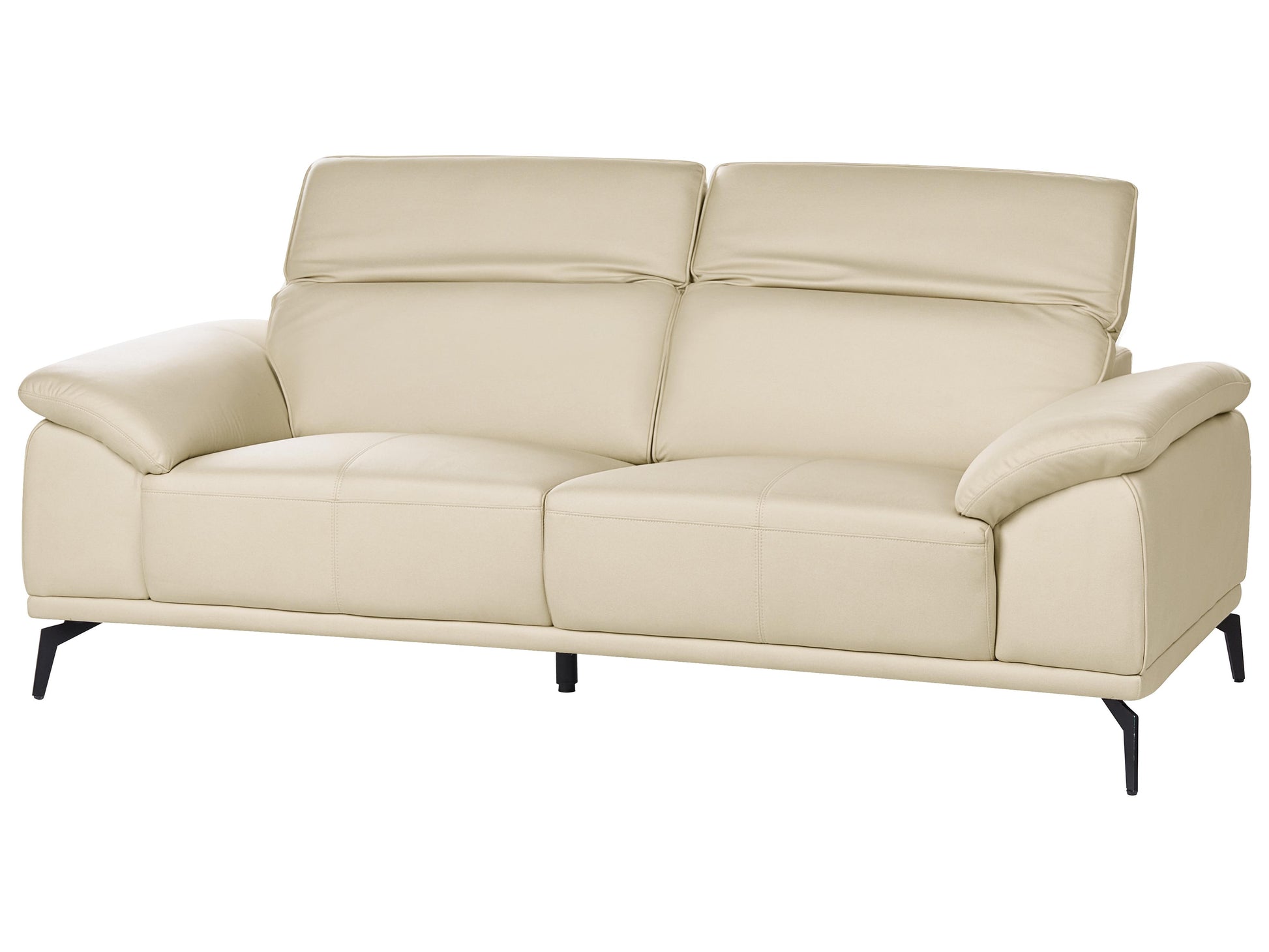  Sofa 3 Seater VEJEN Faux Leather Beige
