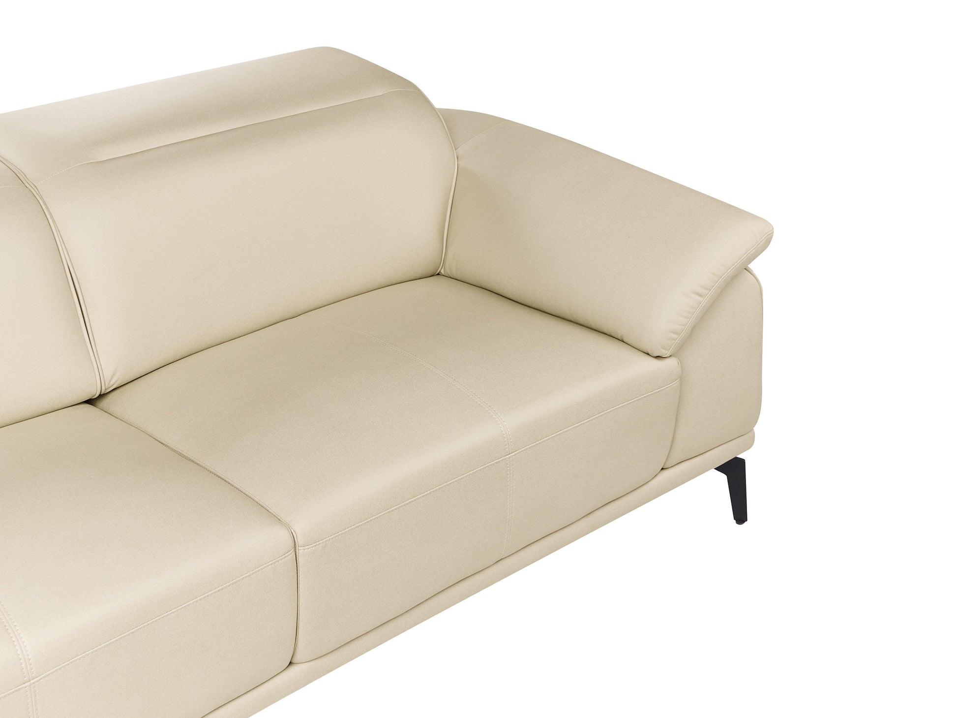  Sofa 3 Seater VEJEN Faux Leather Beige