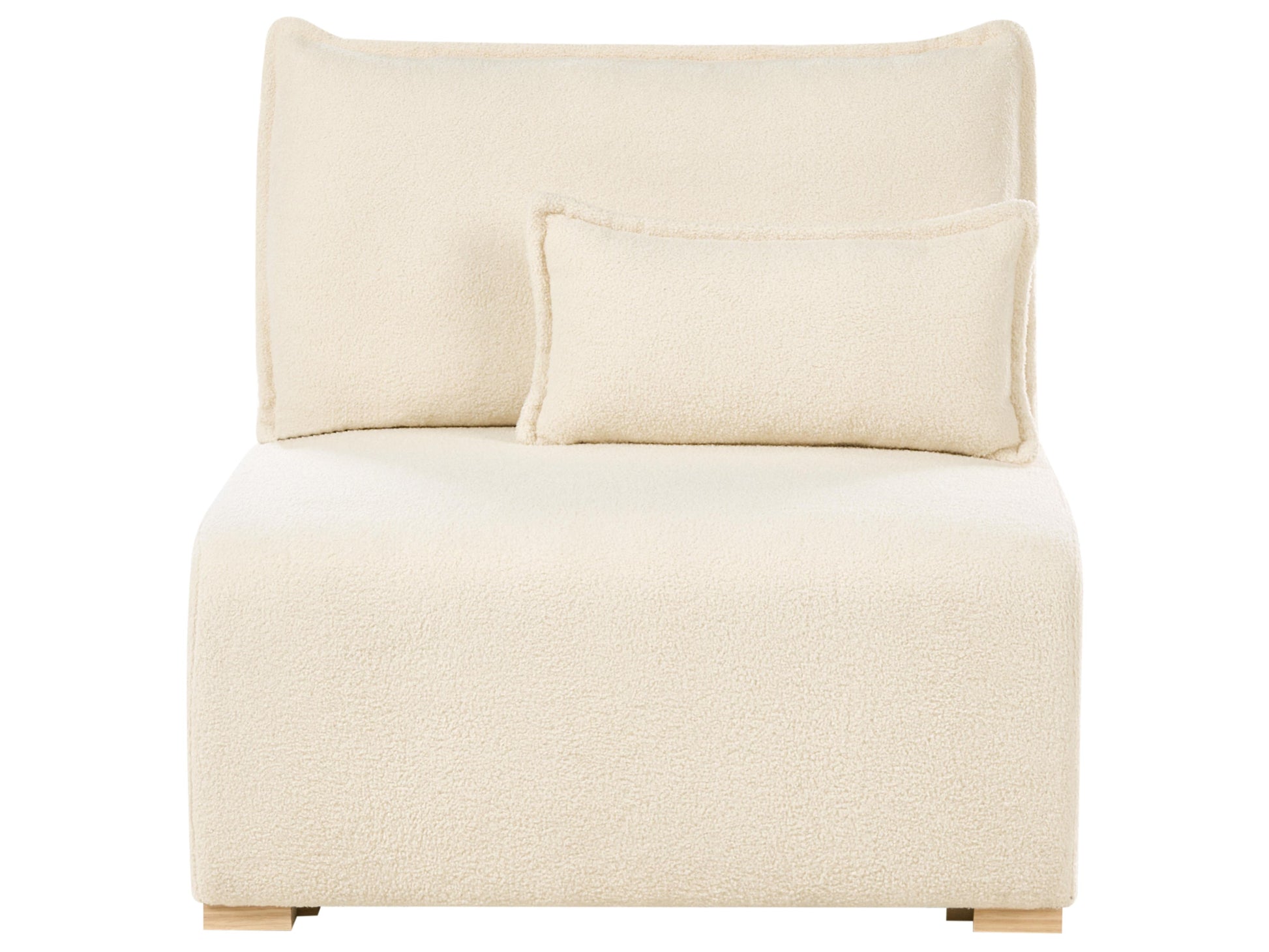  1-Seat Section NERBO Boucle Off-White With Storage