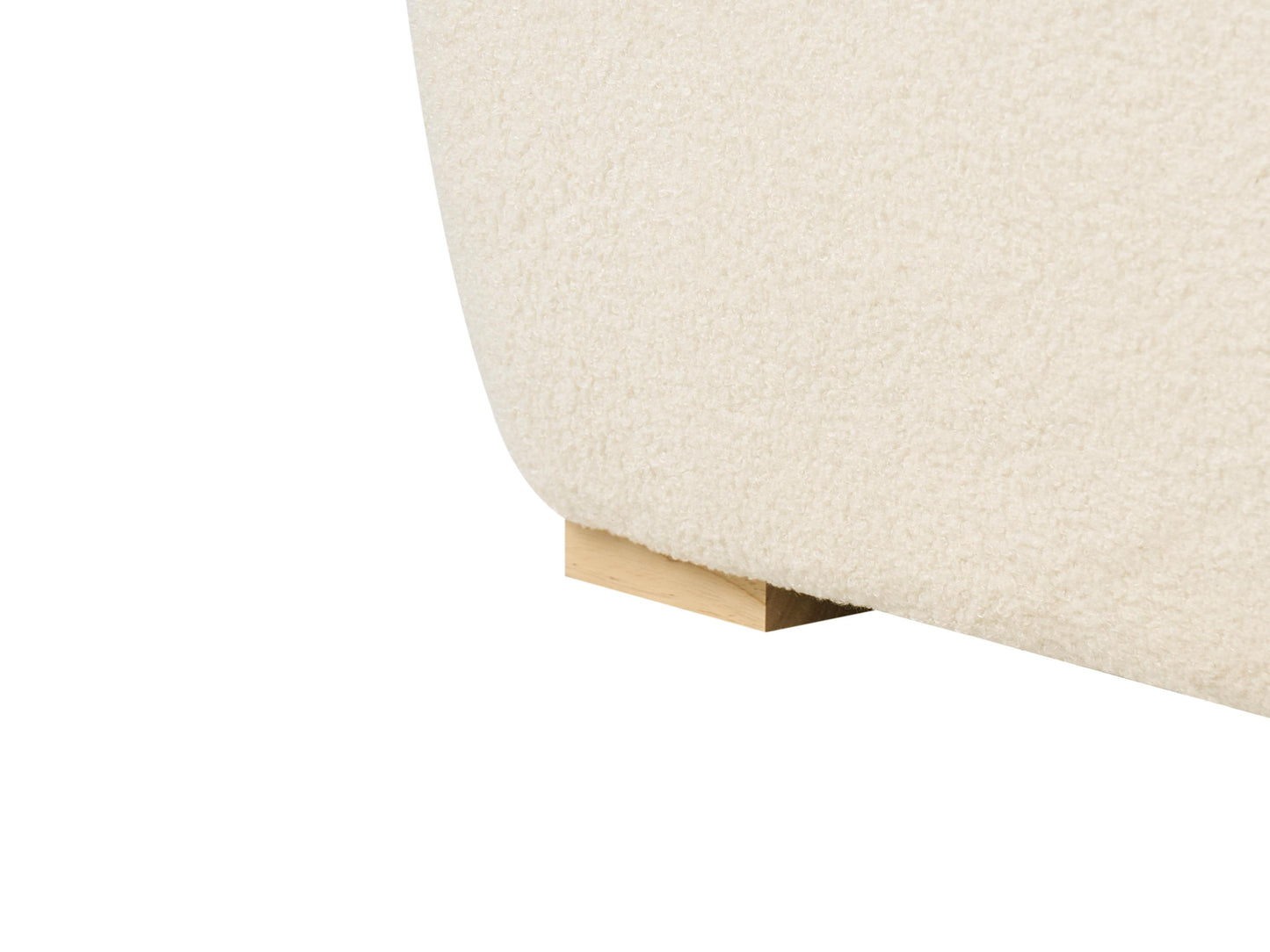  1-Seat Section NERBO Boucle Off-White With Storage