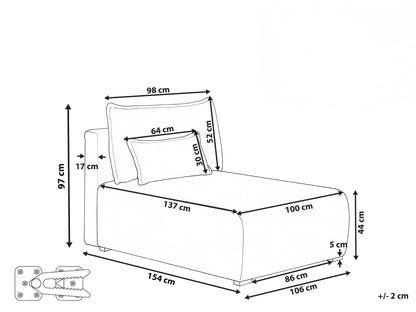  Chaise Longue NERBO Boucle Off-White