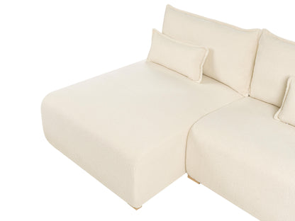  Modular Corner Sofa NERBO Boucle Off-White Right Hand