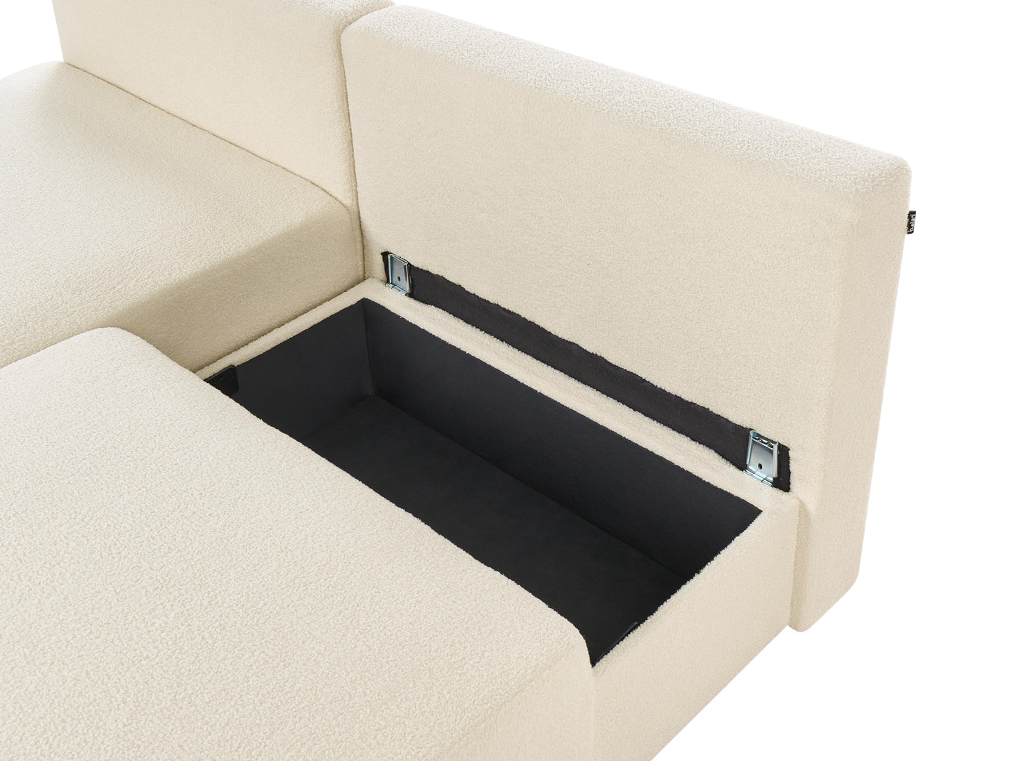  Modular Corner Sofa NERBO Boucle Off-White Right Hand