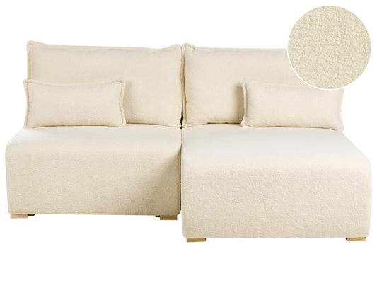 Modular Corner Sofa NERBO Boucle Off-White Left Hand