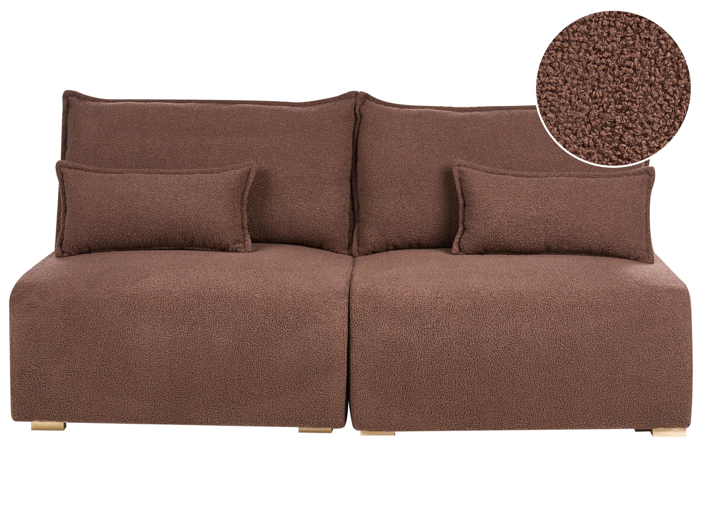  Modular Sofa 3 Seater NERBO Boucle Brown