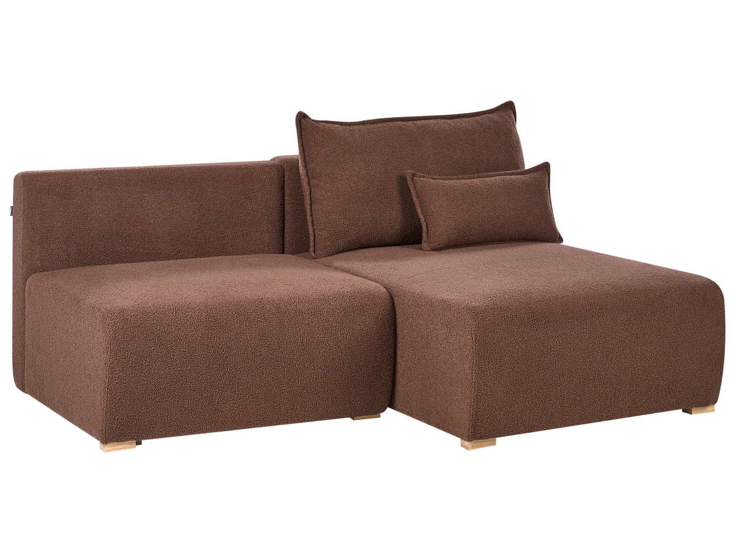  Modular Corner Sofa NERBO Boucle Brown Left Hand