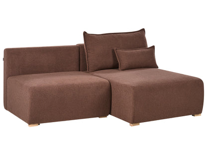  Modular Corner Sofa NERBO Boucle Brown Left Hand