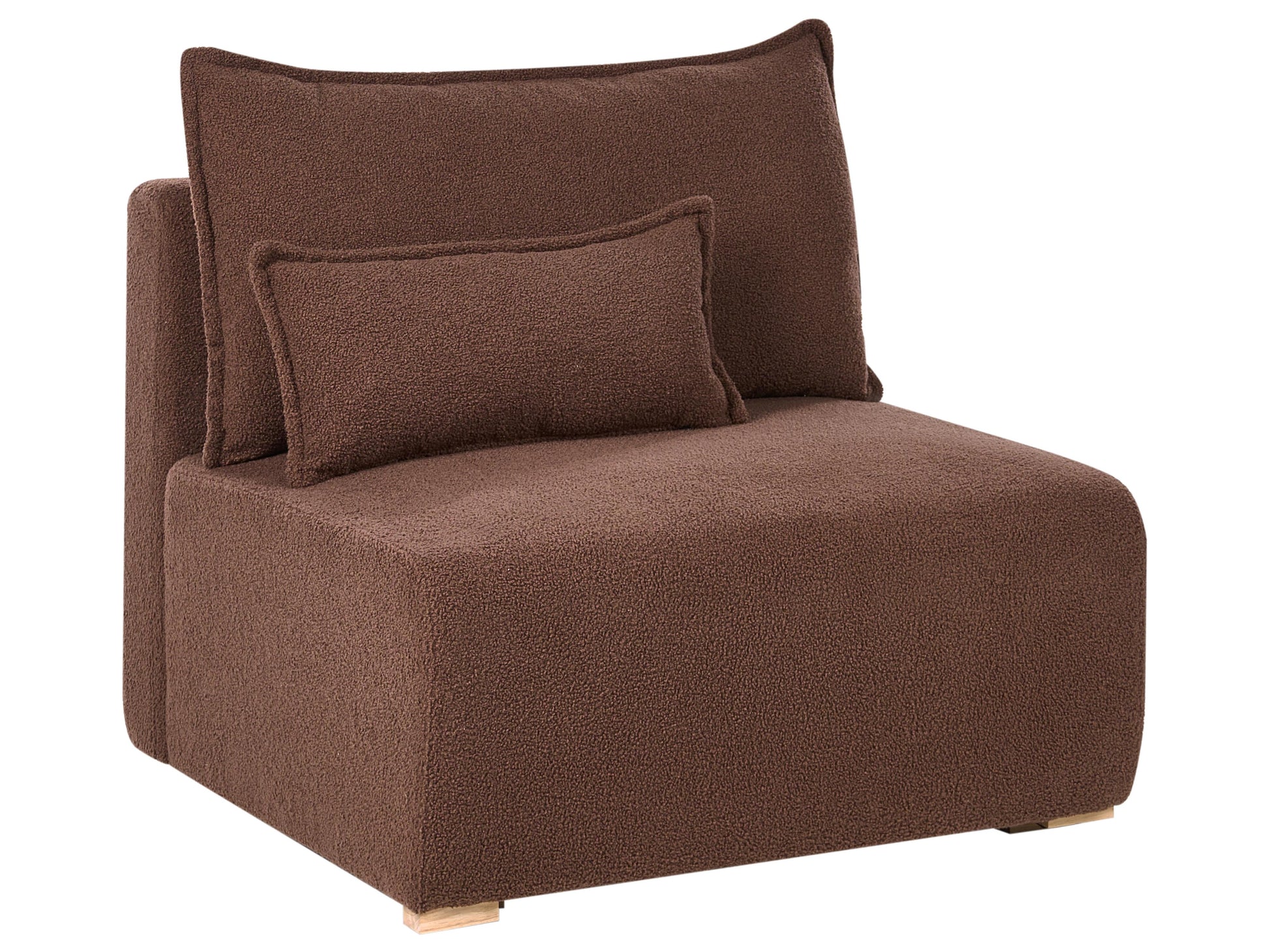  Modular Corner Sofa NERBO Boucle Brown Left Hand