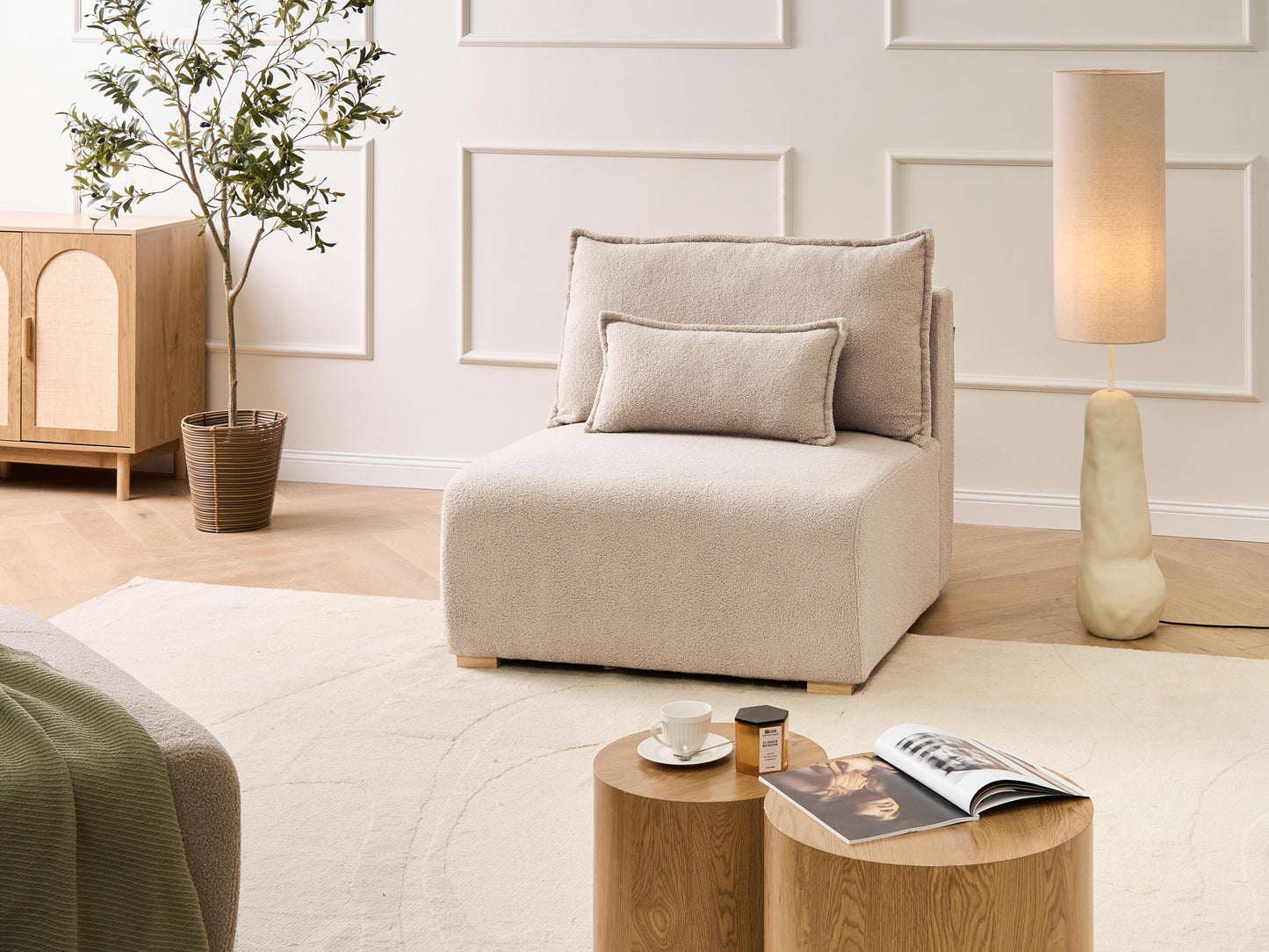  1-Seat Section NERBO Boucle Beige