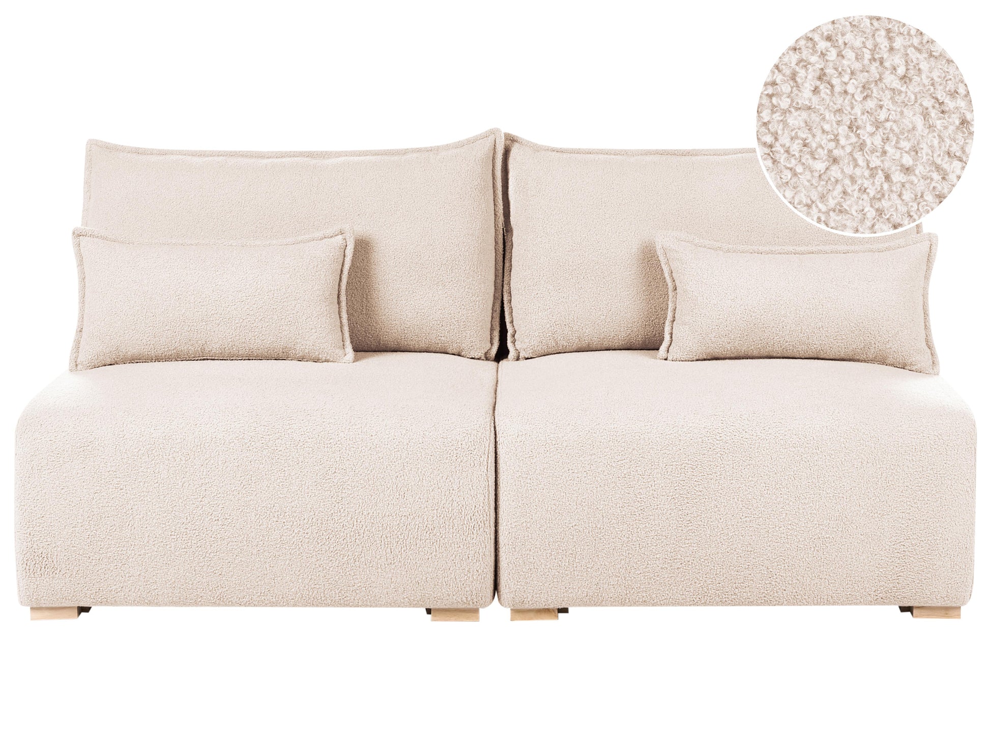  Modular Sofa 3 Seater NERBO Boucle Beige