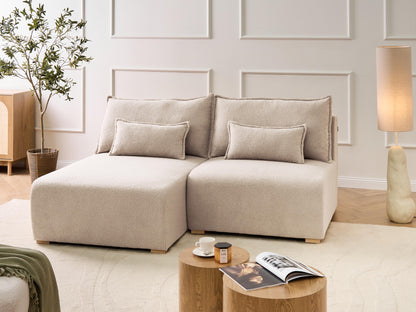  Modular Corner Sofa NERBO Boucle Beige Right Hand