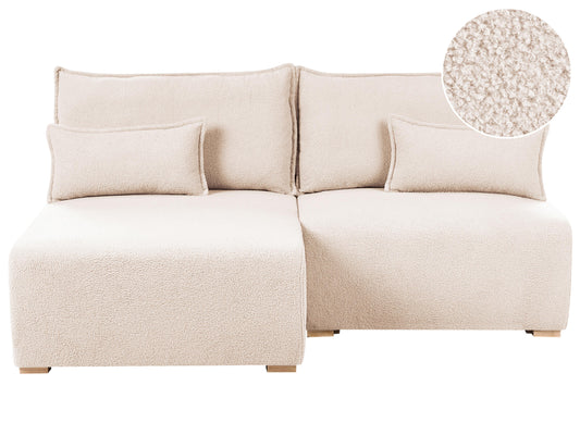 Modular Corner Sofa NERBO Boucle Beige Right Hand