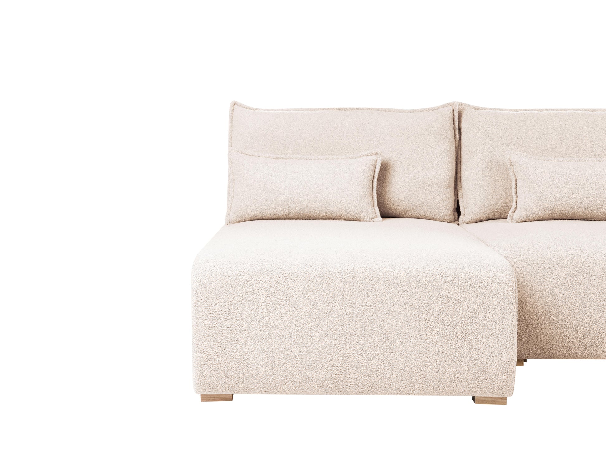  Modular Corner Sofa NERBO Boucle Beige Right Hand