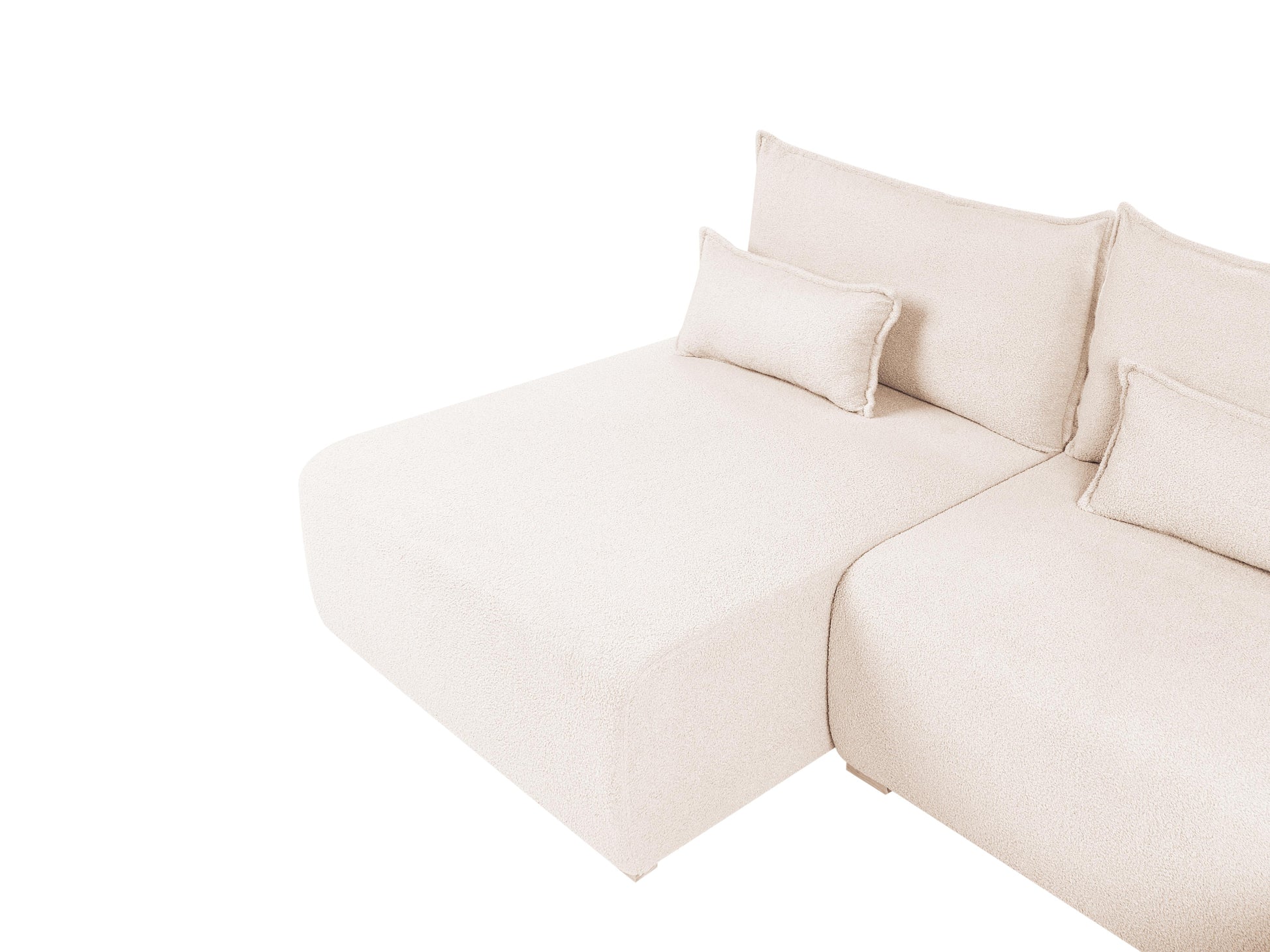  Modular Corner Sofa NERBO Boucle Beige Right Hand