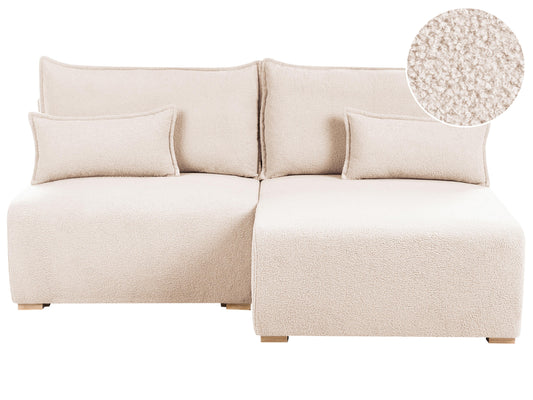  Modular Corner Sofa NERBO Boucle Beige Left Hand
