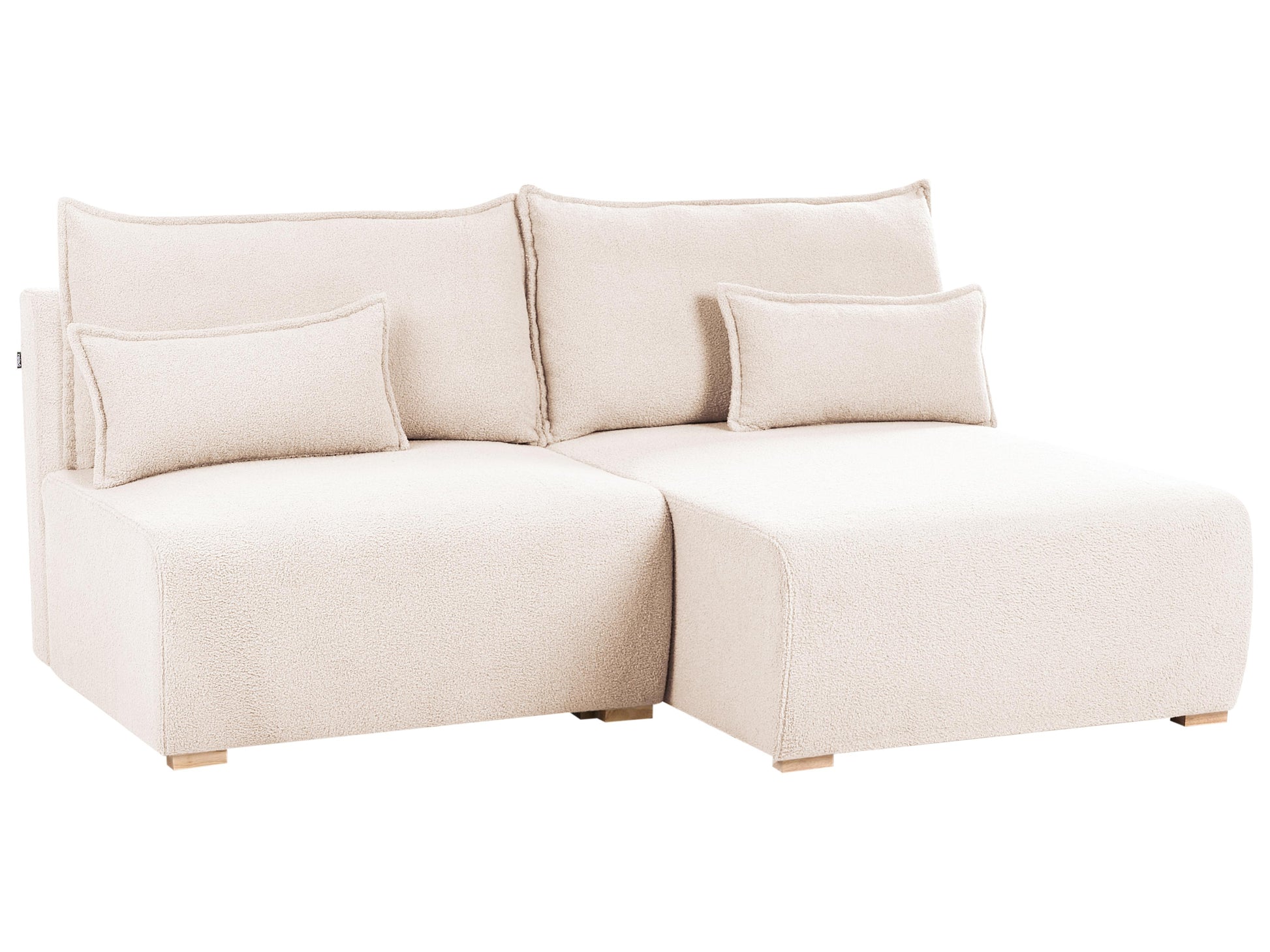  Modular Corner Sofa NERBO Boucle Beige Left Hand