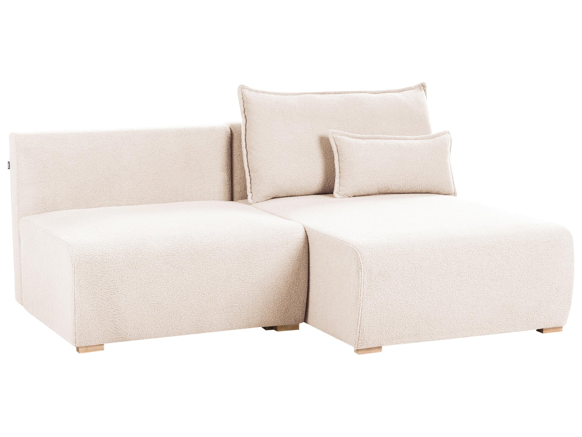  Modular Corner Sofa NERBO Boucle Beige Left Hand