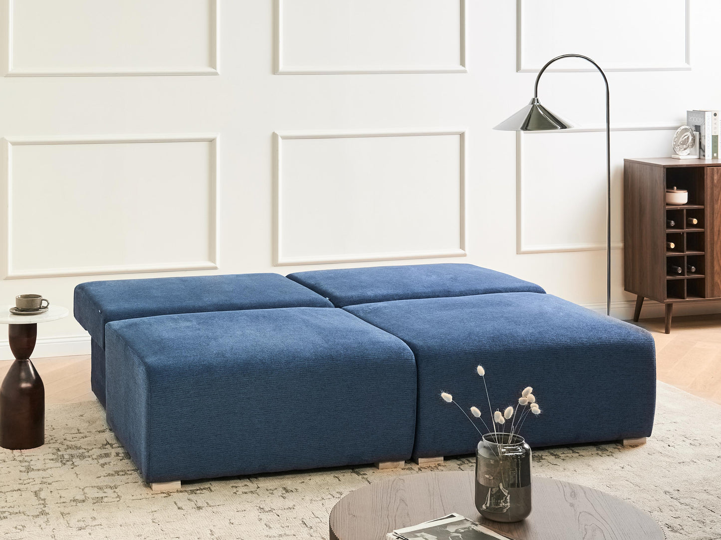  Modular Sofa 3 Seater NERBO Fabric Blue