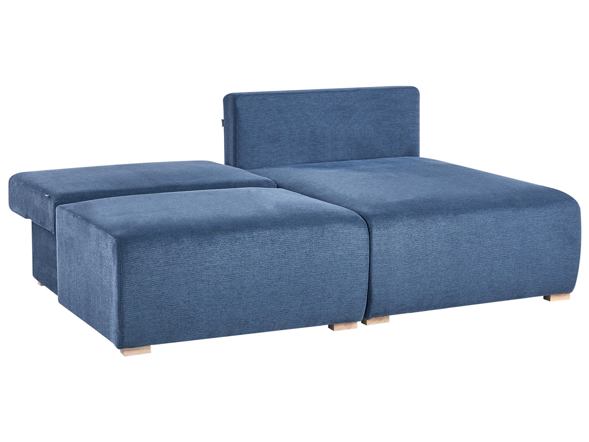  Modular Corner Sofa NERBO Fabric Blue Left Hand