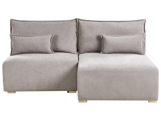  Modular Corner Sofa NERBO Fabric Grey Left Hand