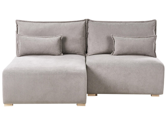  Modular Corner Sofa NERBO Fabric Grey Right Hand