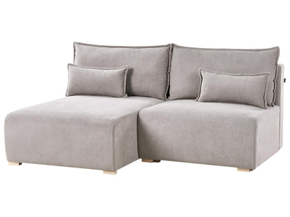  Modular Corner Sofa NERBO Fabric Grey Right Hand