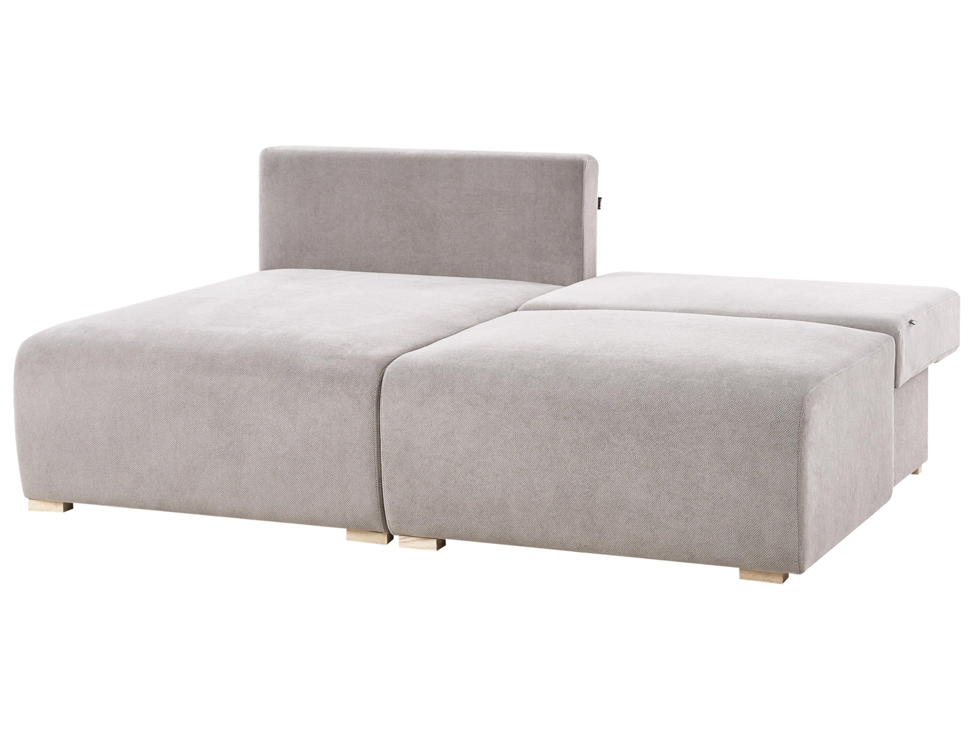  Modular Corner Sofa NERBO Fabric Grey Right Hand