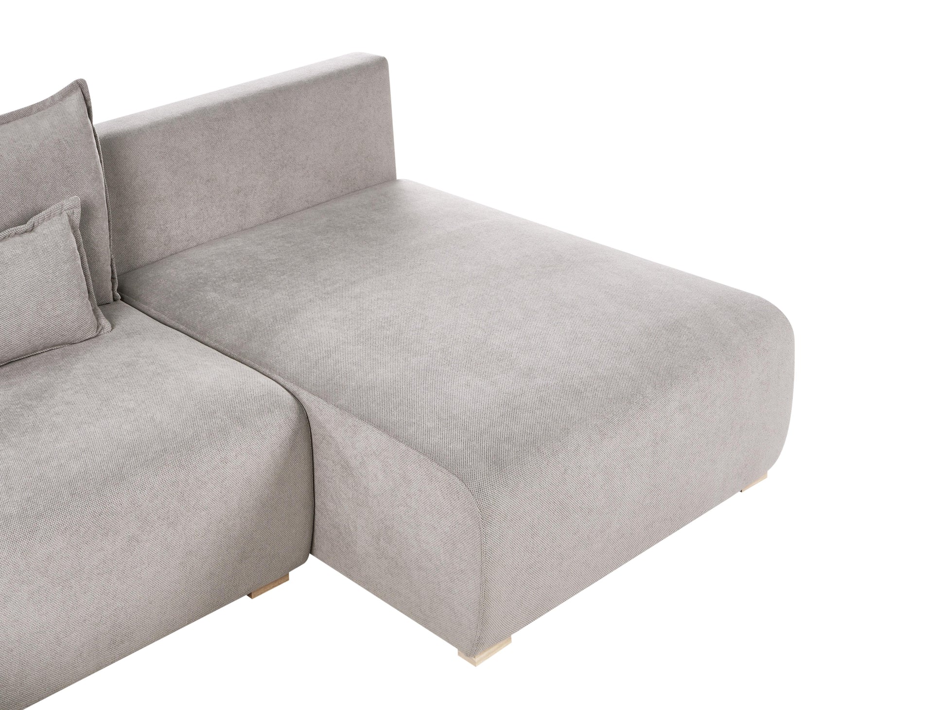  Modular Corner Sofa NERBO Fabric Grey Left Hand