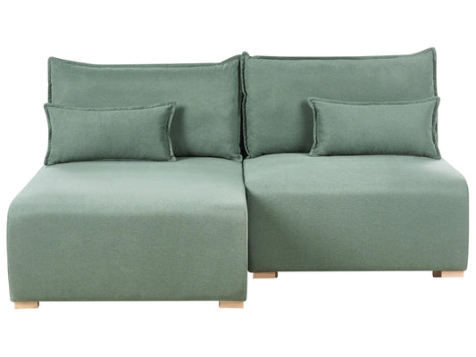  Modular Corner Sofa NERBO Fabric Light Green Right Hand