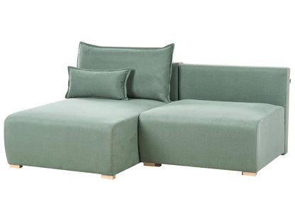  Modular Corner Sofa NERBO Fabric Light Green Right Hand