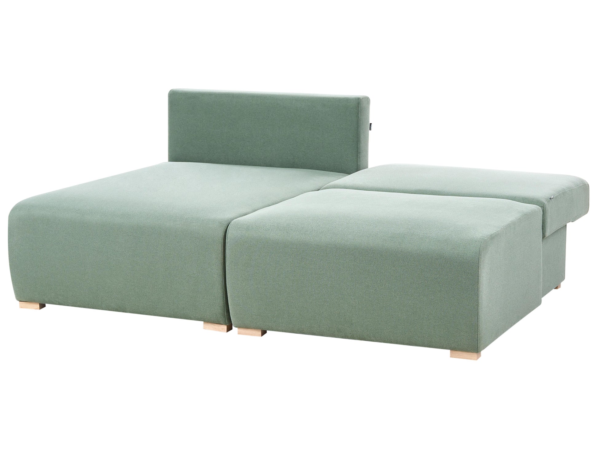  Modular Corner Sofa NERBO Fabric Light Green Right Hand