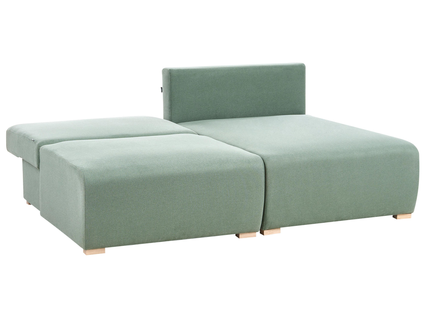 Modular Corner Sofa NERBO Fabric Light Green Left Hand