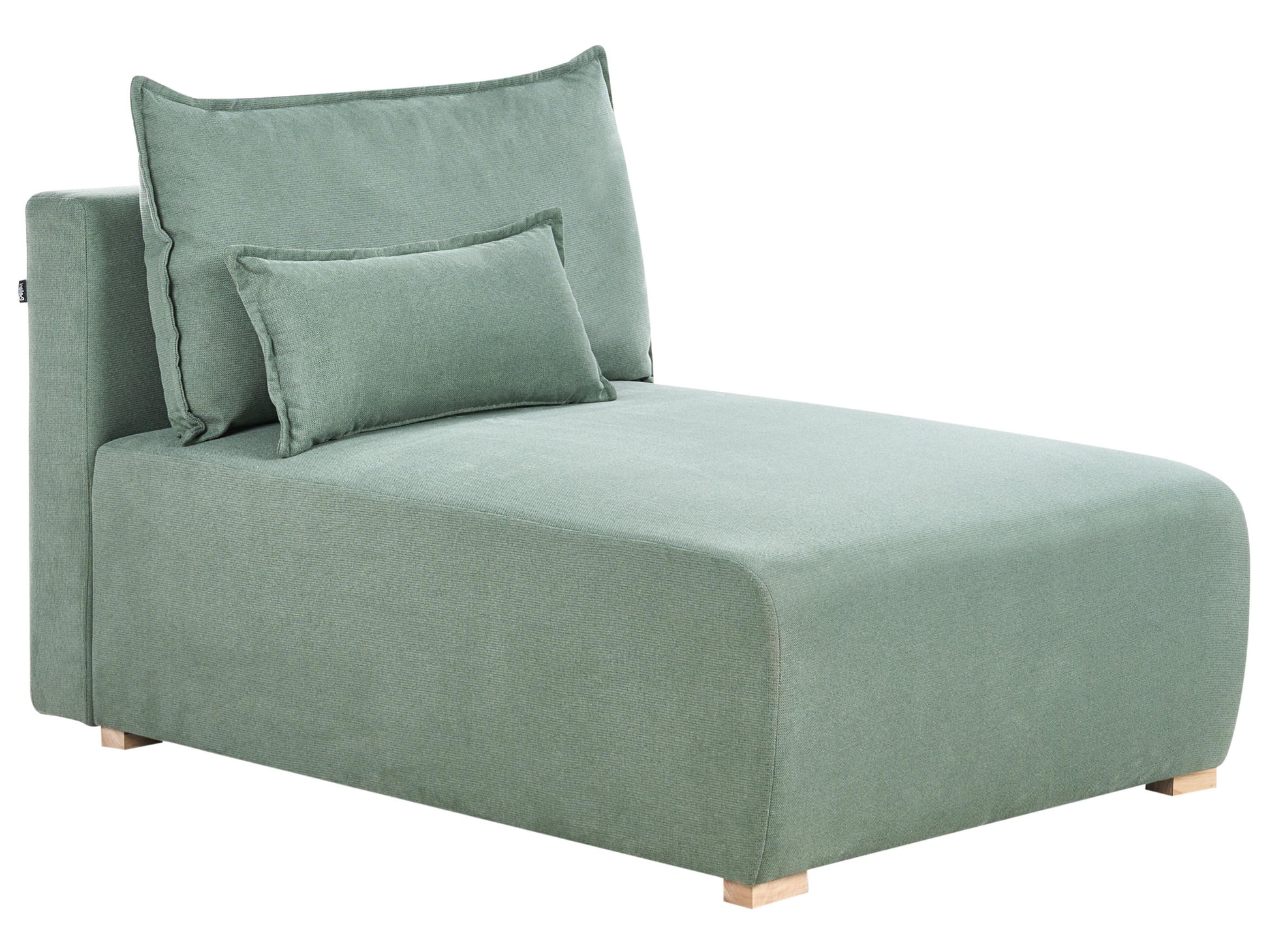  Modular Corner Sofa NERBO Fabric Light Green Left Hand