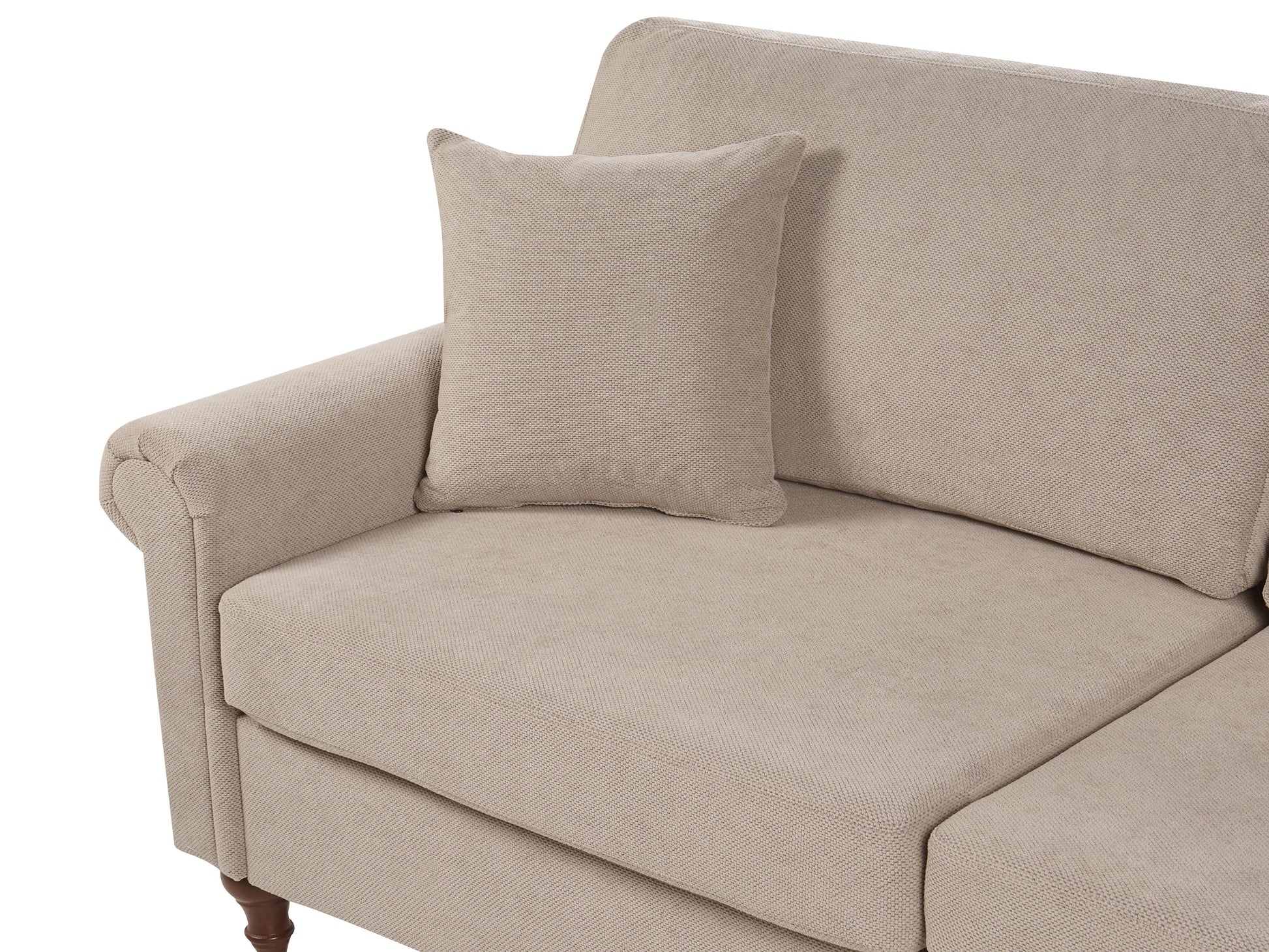 Living Room Set 5 Seater GINNERUP Fabric Taupe