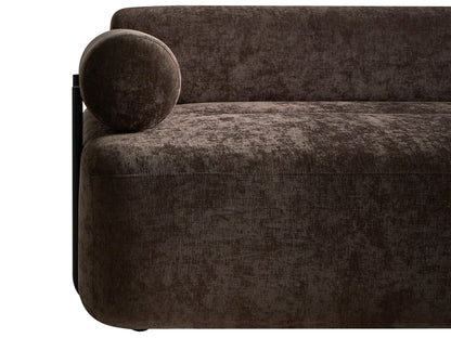  Sofa 2 Seater ELVA Chenille Dark Brown