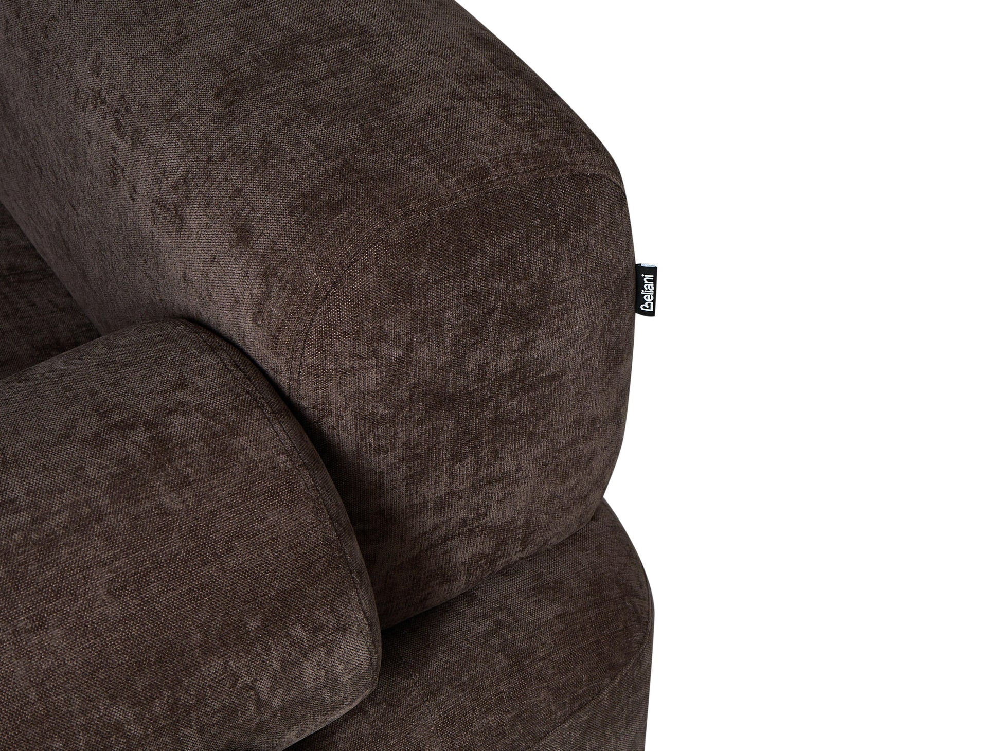  Sofa 2 Seater ELVA Chenille Dark Brown