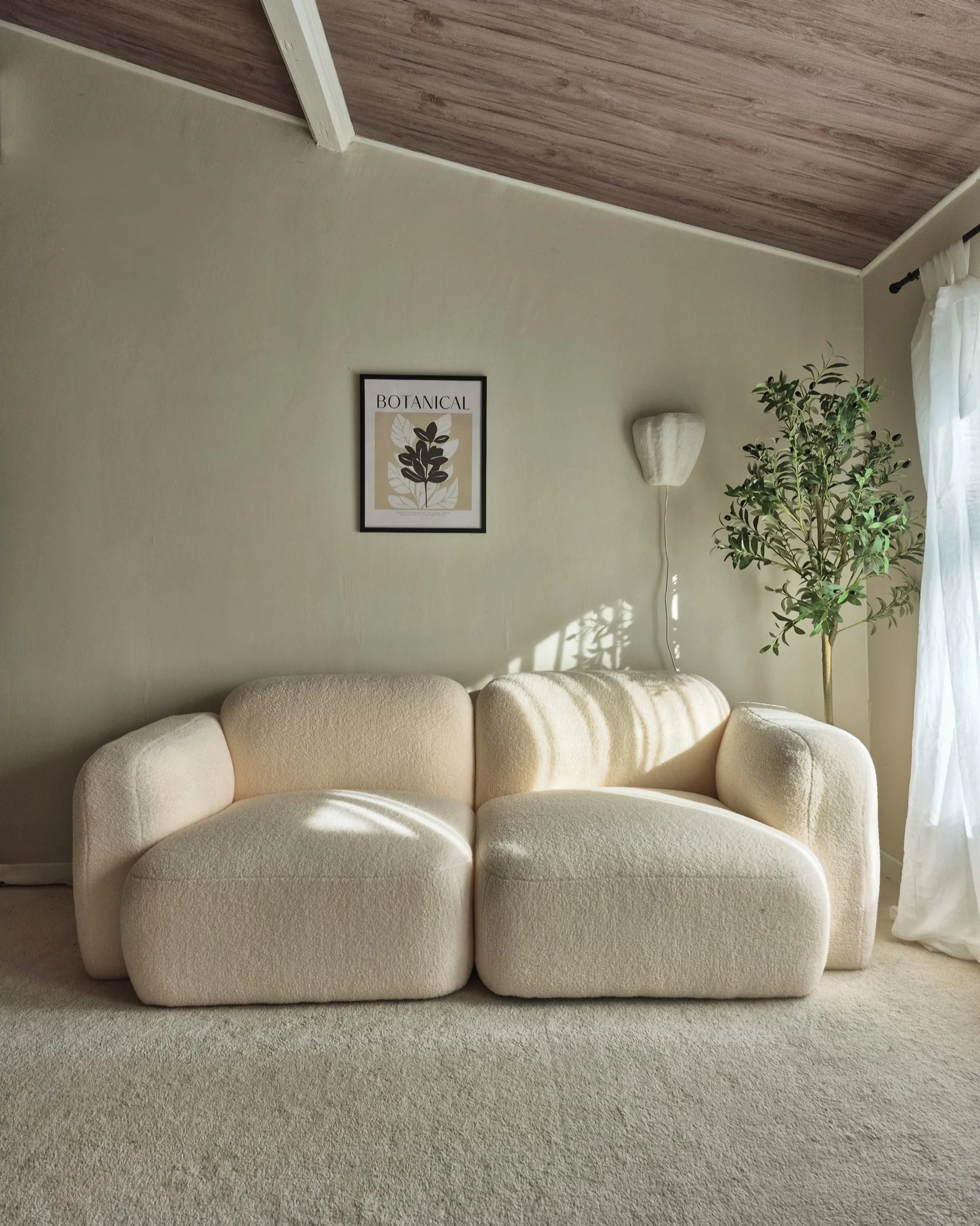  Sofa 3 Seater AFOSS Boucle Off-White