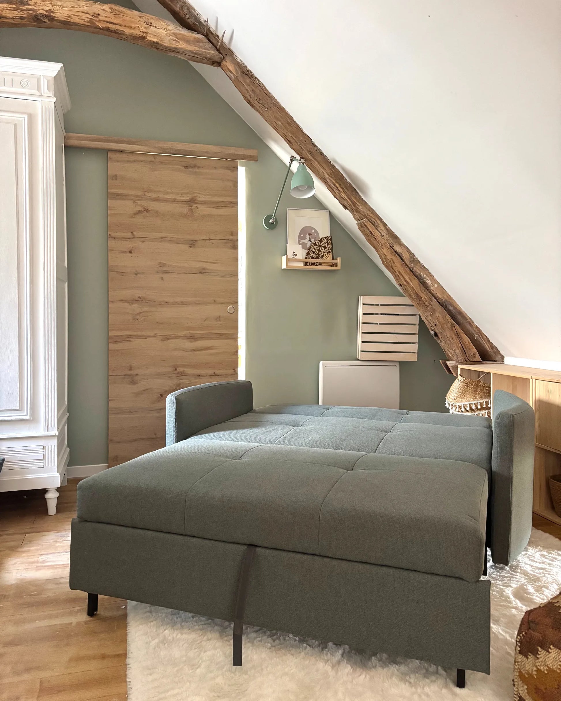  Sofa Bed 2 Seater HOVIN Fabric Green