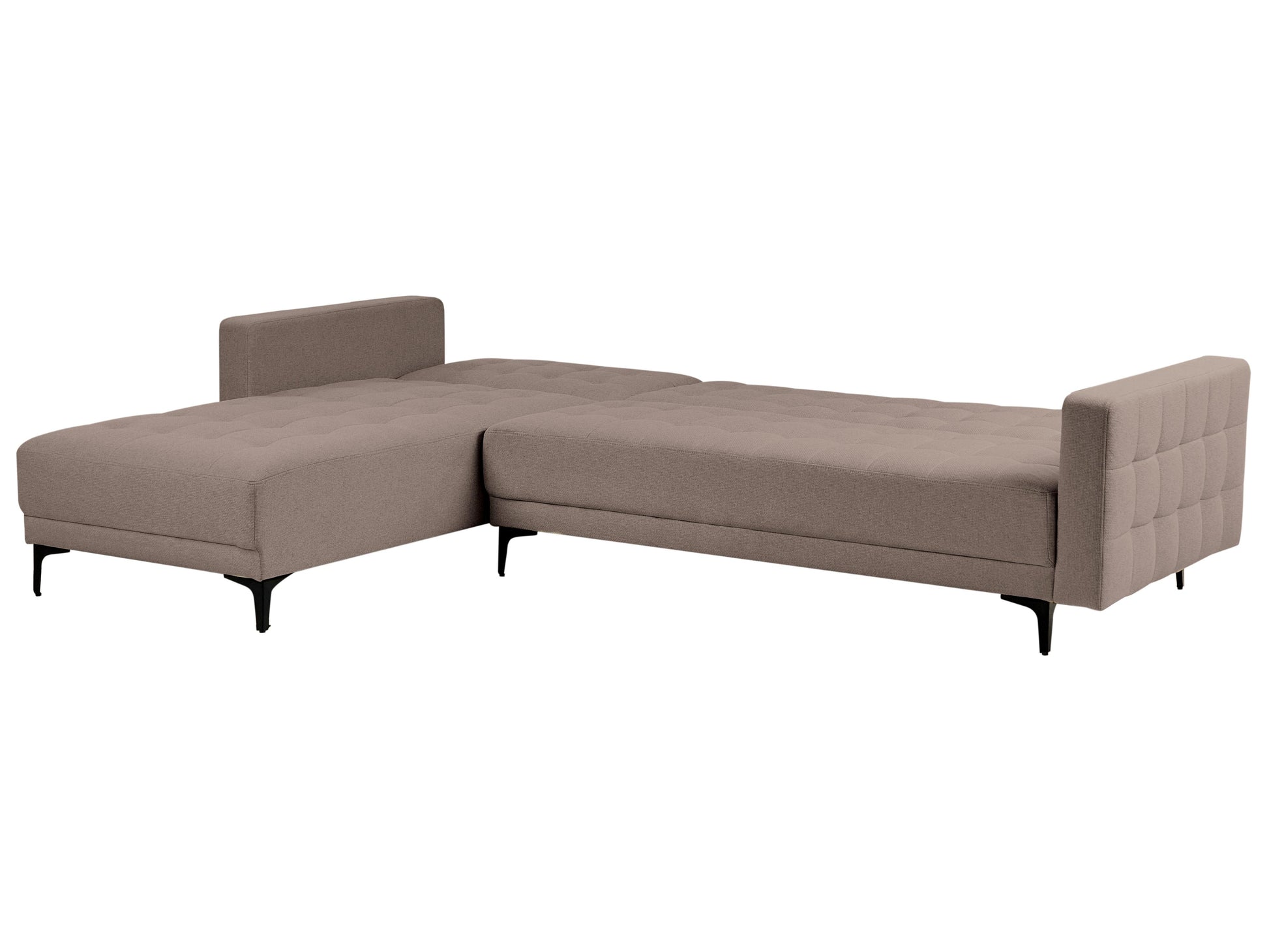  Modular Corner Sofa Bed 4 Seater ABERDEEN Fabric Taupe Right Hand