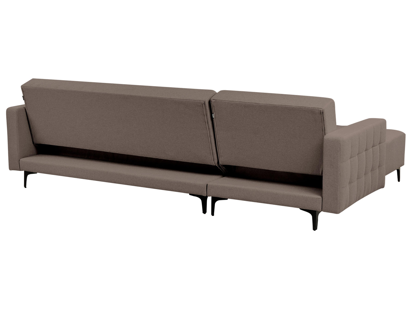  Modular Corner Sofa Bed 4 Seater ABERDEEN Fabric Taupe Right Hand