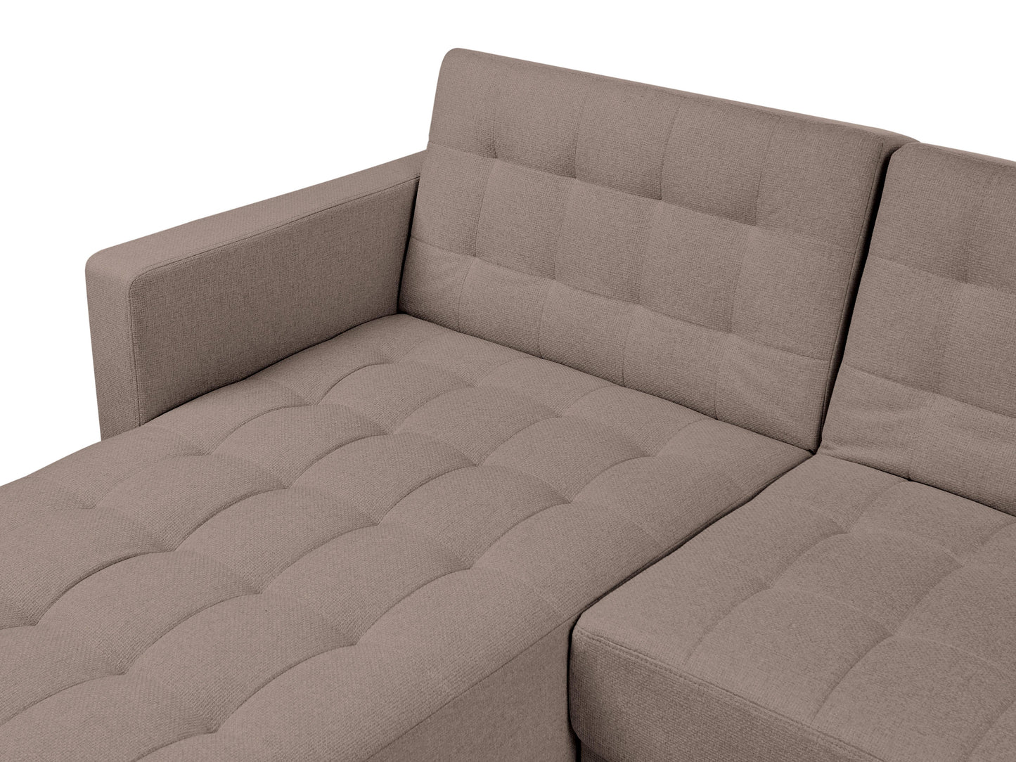 Modular Corner Sofa Bed 4 Seater ABERDEEN Fabric Taupe Right Hand