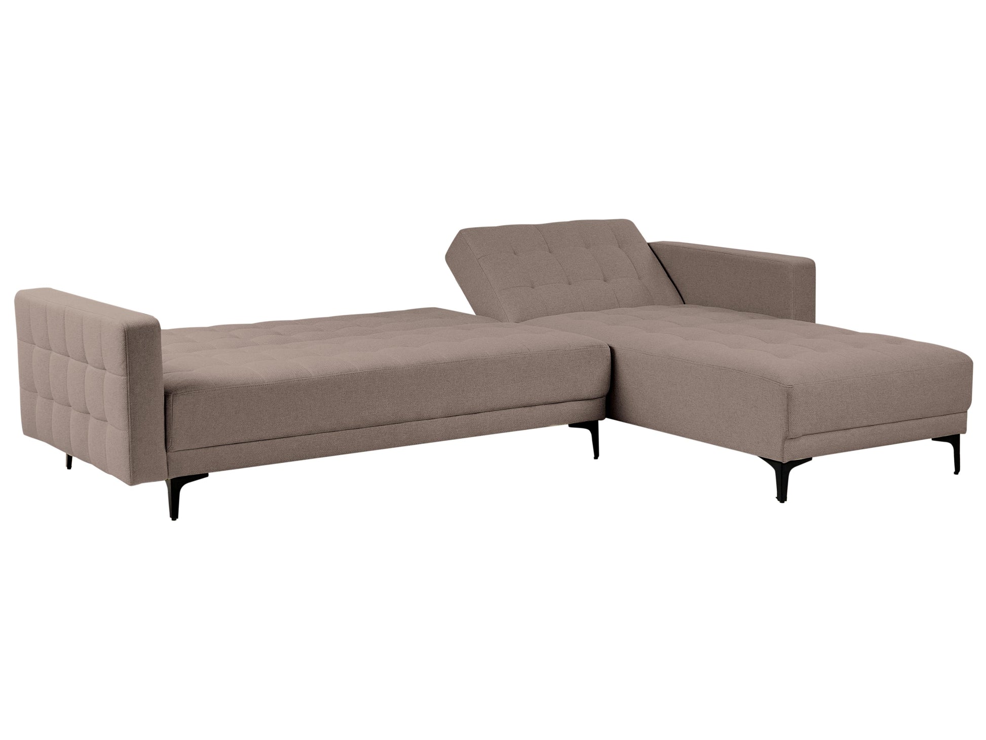  Modular Corner Sofa Bed 4 Seater ABERDEEN Fabric Taupe Left Hand