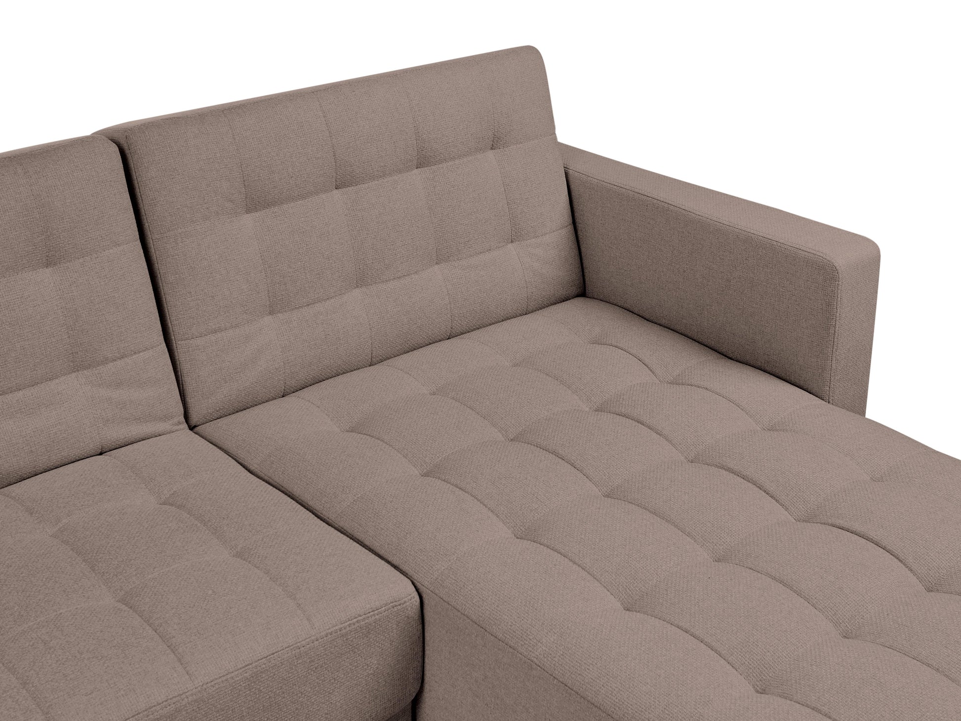  Modular Corner Sofa Bed 4 Seater ABERDEEN Fabric Taupe Left Hand