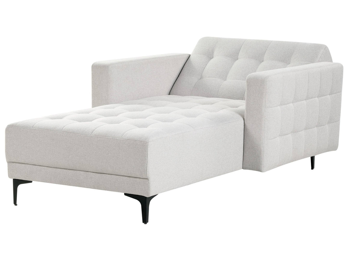  Chaise Longue ABERDEEN Fabric Light Grey
