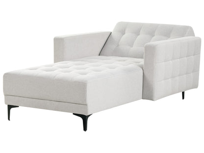  Chaise Longue ABERDEEN Fabric Light Grey