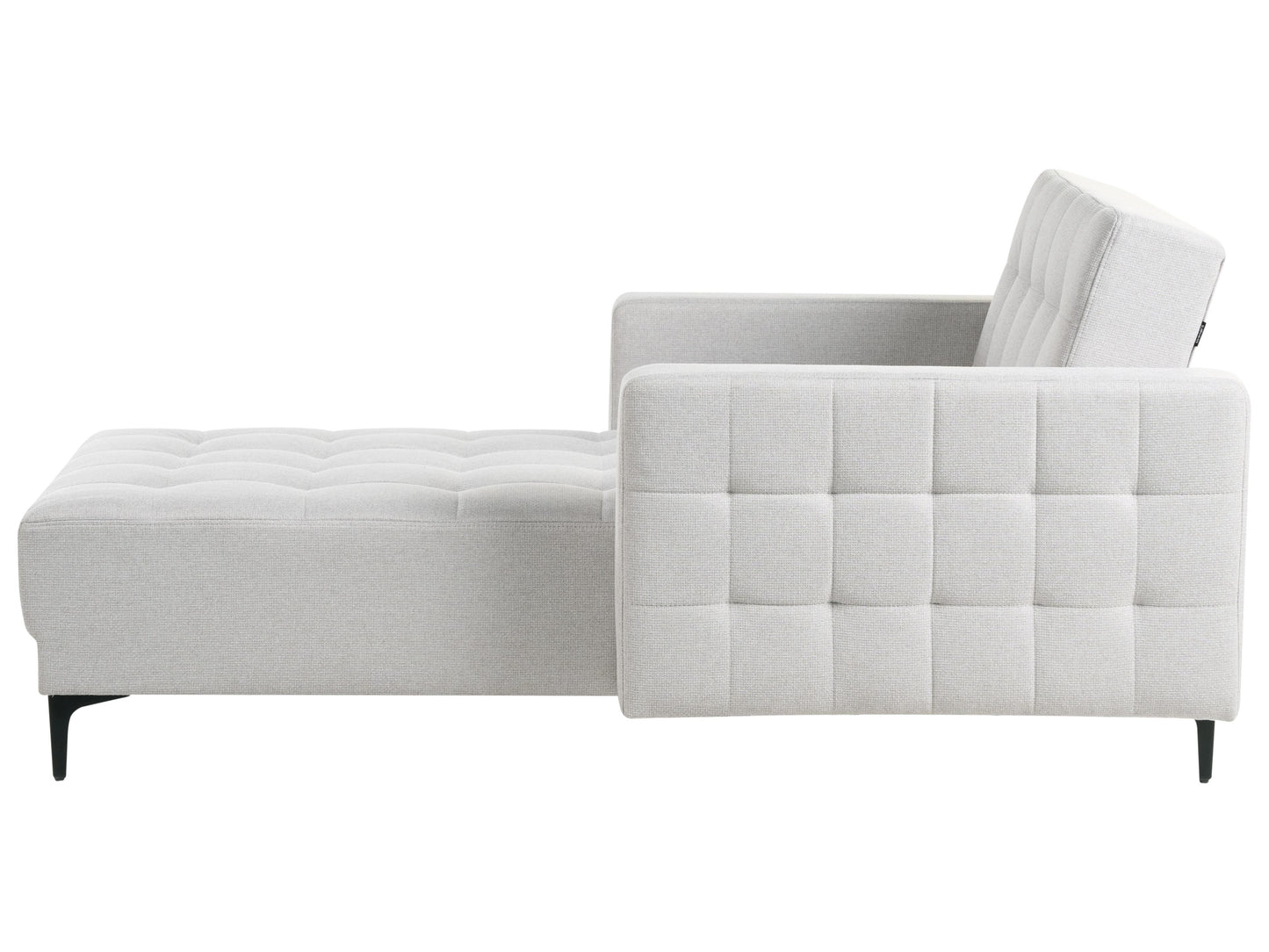  Chaise Longue ABERDEEN Fabric Light Grey