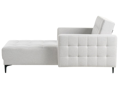  Chaise Longue ABERDEEN Fabric Light Grey