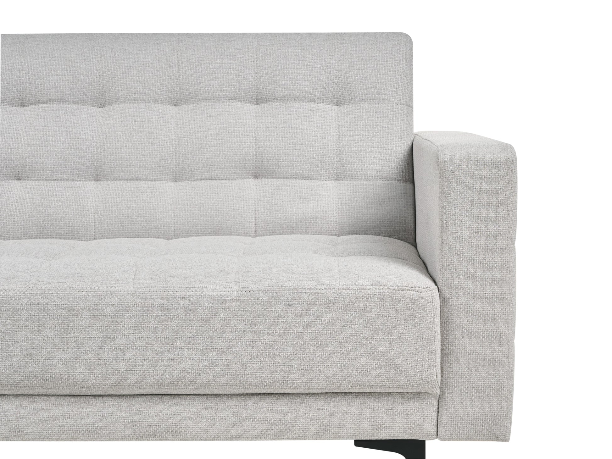  Modular Corner Sofa Bed 4 Seater ABERDEEN Fabric Light Grey Right Hand