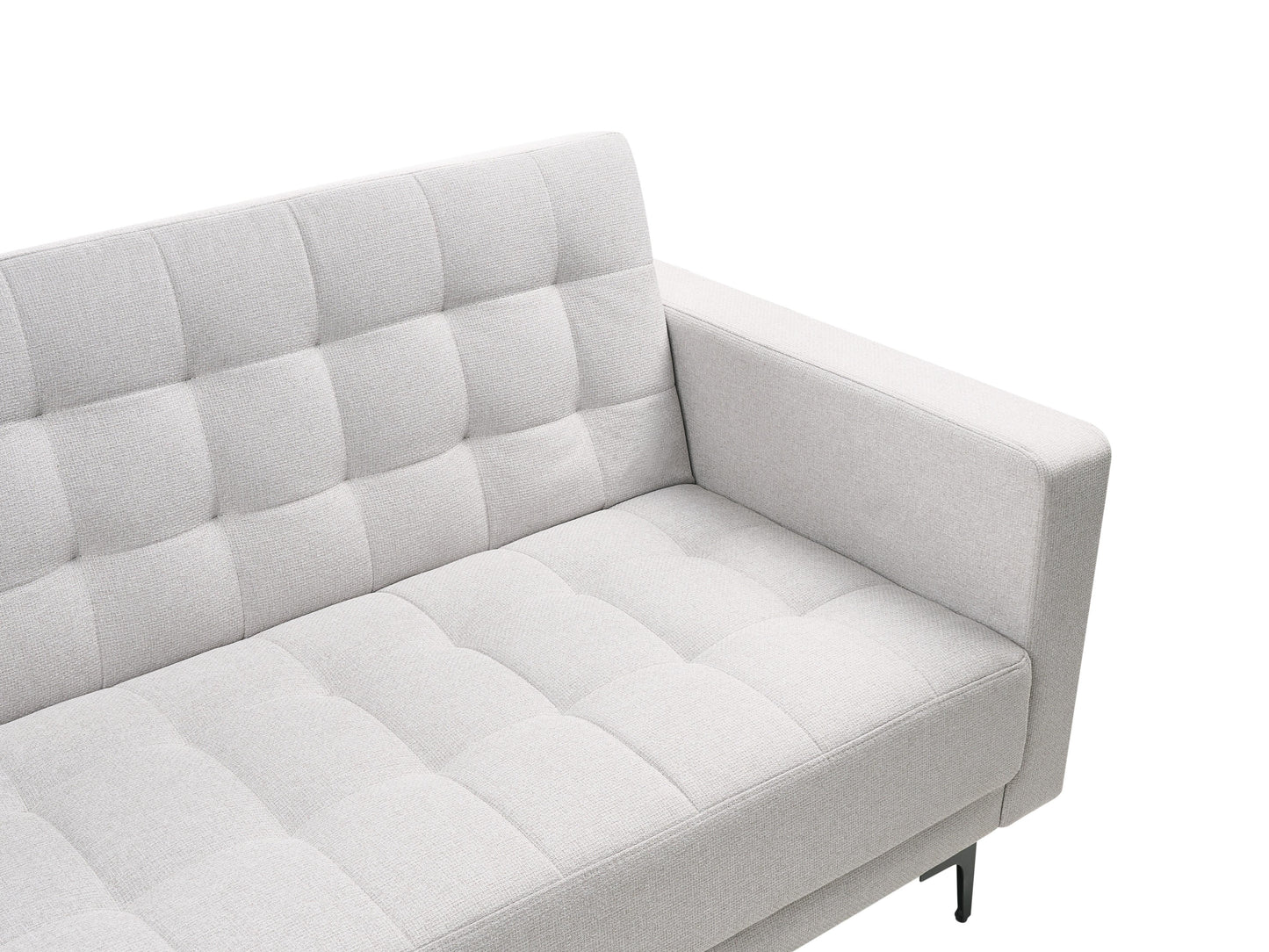  Modular Corner Sofa Bed 4 Seater ABERDEEN Fabric Light Grey Right Hand
