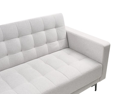  Modular Corner Sofa Bed 4 Seater ABERDEEN Fabric Light Grey Right Hand